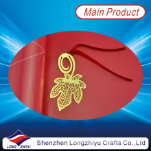 Promotional Gift Clip Leaf Metal Gold Bookmark